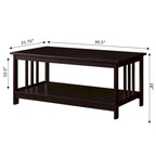 Convenience Concepts Mission Coffee Table with Shelf