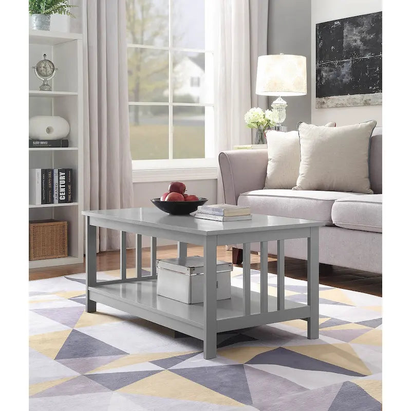 Convenience Concepts Mission Coffee Table with Shelf