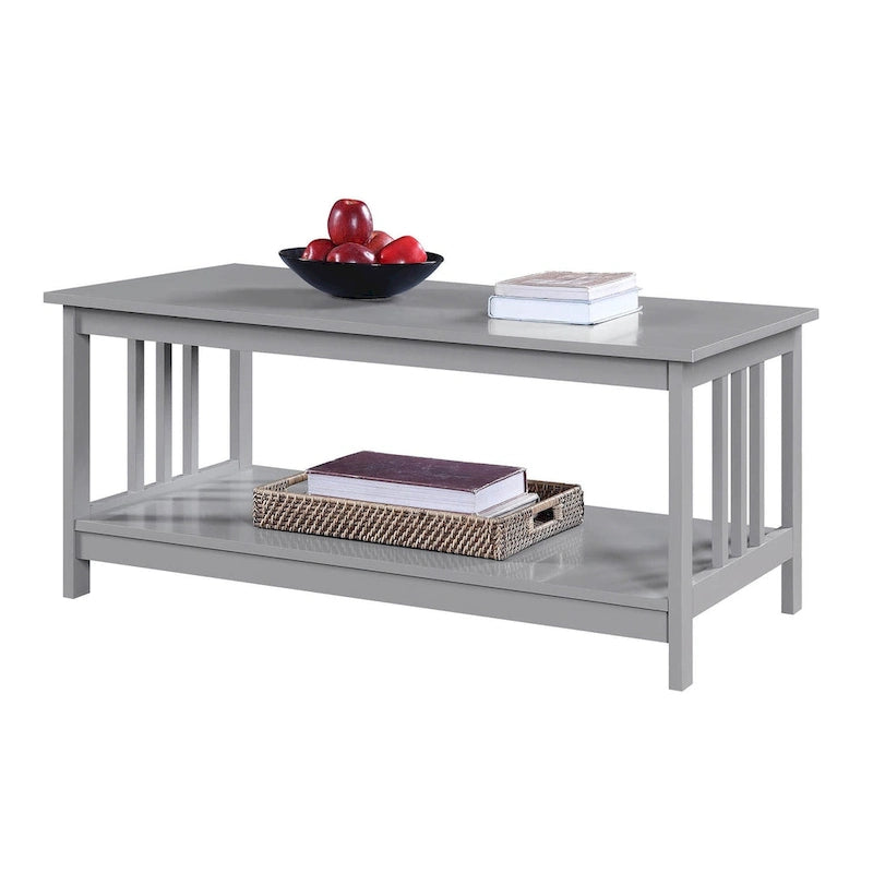 Convenience Concepts Mission Coffee Table with Shelf