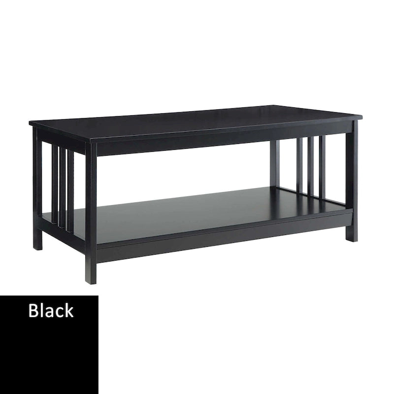 Convenience Concepts Mission Coffee Table with Shelf