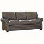Made in USA Vernon Top Grain Leather Sofa, Loveseat and Chair Set