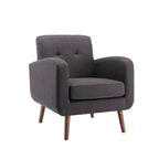 Porthos Home Suri Accent Chair, Fabric or PU Upholstery, Rubberwood Legs