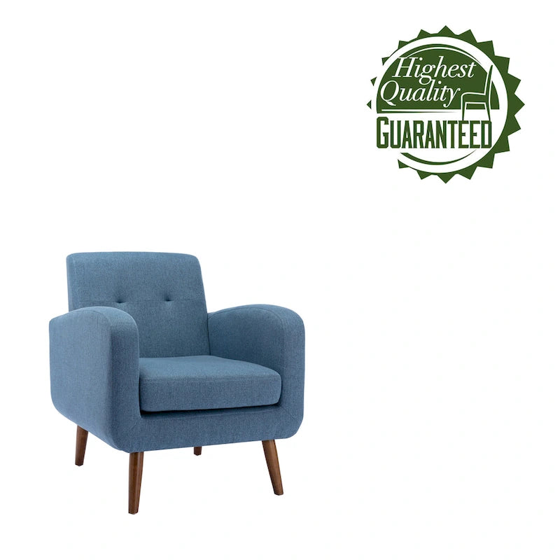 Porthos Home Suri Accent Chair, Fabric or PU Upholstery, Rubberwood Legs