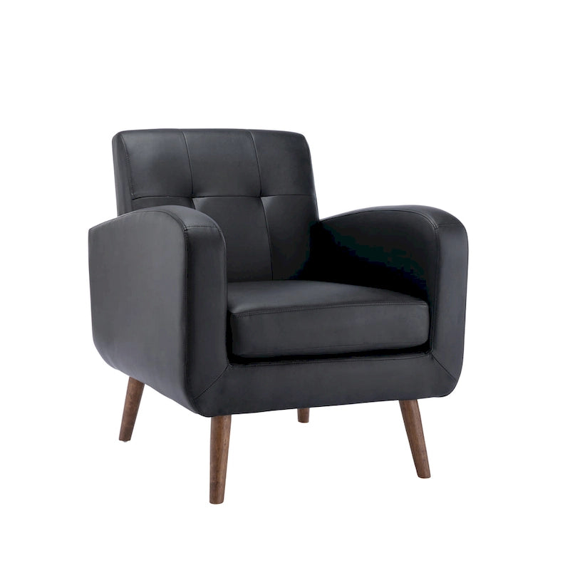 Porthos Home Suri Accent Chair, Fabric or PU Upholstery, Rubberwood Legs