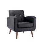 Porthos Home Suri Accent Chair, Fabric or PU Upholstery, Rubberwood Legs