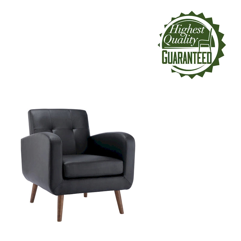 Porthos Home Suri Accent Chair, Fabric or PU Upholstery, Rubberwood Legs