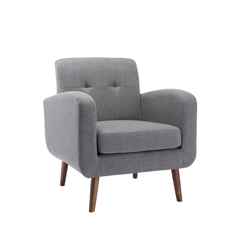 Porthos Home Suri Accent Chair, Fabric or PU Upholstery, Rubberwood Legs