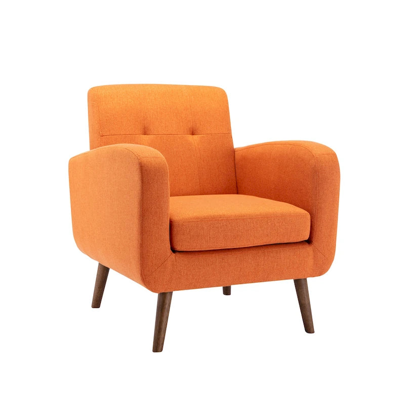 Porthos Home Suri Accent Chair, Fabric or PU Upholstery, Rubberwood Legs
