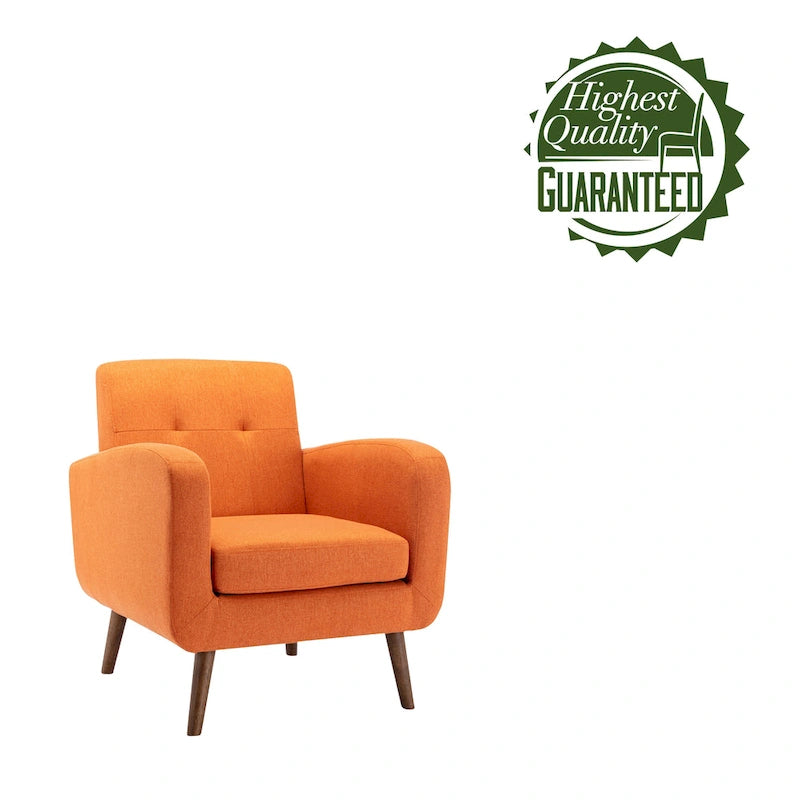 Porthos Home Suri Accent Chair, Fabric or PU Upholstery, Rubberwood Legs