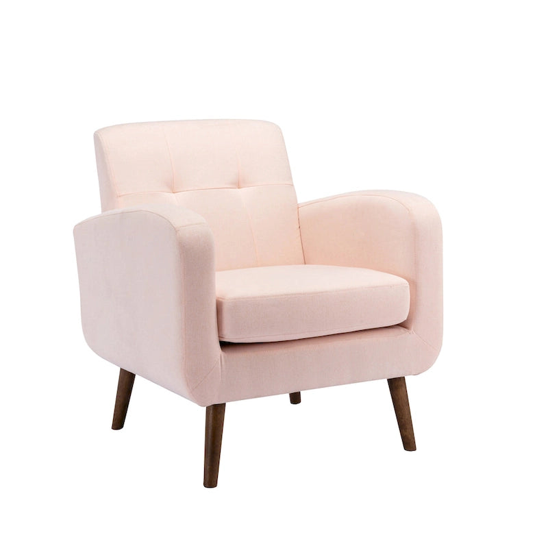 Porthos Home Suri Accent Chair, Fabric or PU Upholstery, Rubberwood Legs