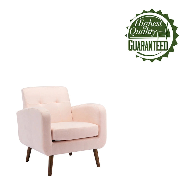 Porthos Home Suri Accent Chair, Fabric or PU Upholstery, Rubberwood Legs