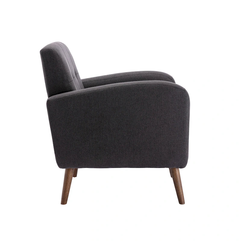 Porthos Home Suri Accent Chair, Fabric or PU Upholstery, Rubberwood Legs
