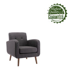 Porthos Home Suri Accent Chair, Fabric or PU Upholstery, Rubberwood Legs