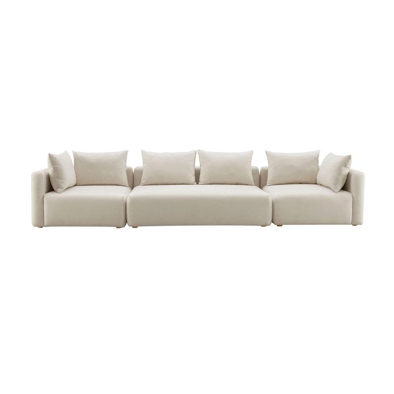 Hangover Cream Upholstered 145 Long Sofa