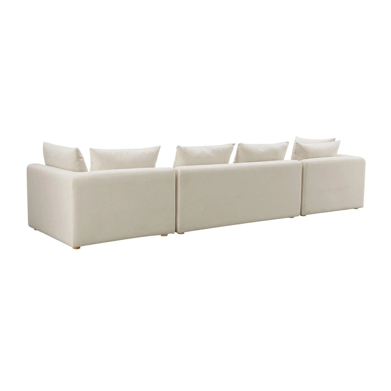 Hangover Cream Upholstered 145 Long Sofa