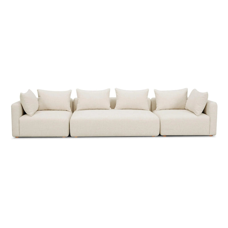 Hangover Cream Upholstered 145 Long Sofa