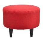 Round Ottoman - Mid-Century Style - Wooden Legs