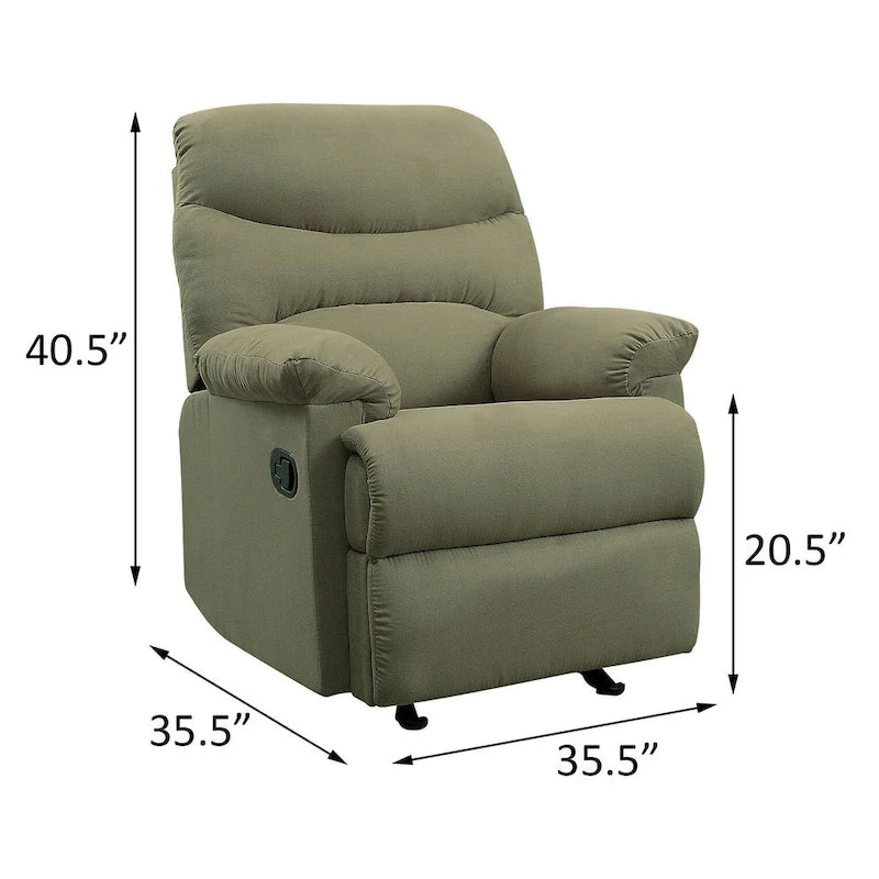 Ryane Pillow Top Arms Recliner with Tufted Back