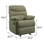Ryane Pillow Top Arms Recliner with Tufted Back