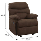 Ryane Pillow Top Arms Recliner with Tufted Back