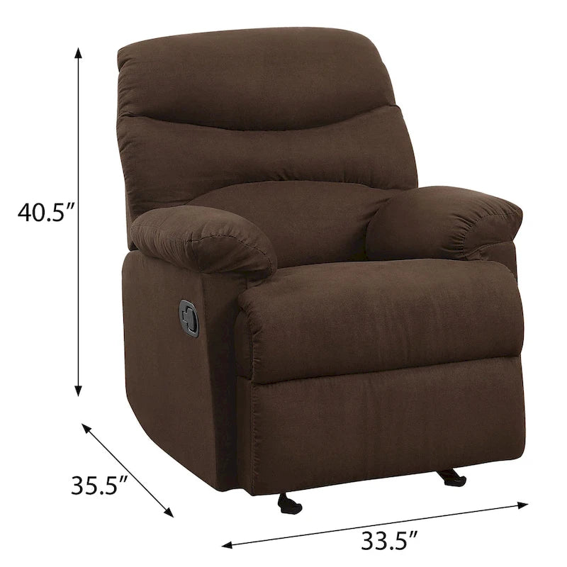 Ryane Pillow Top Arms Recliner with Tufted Back