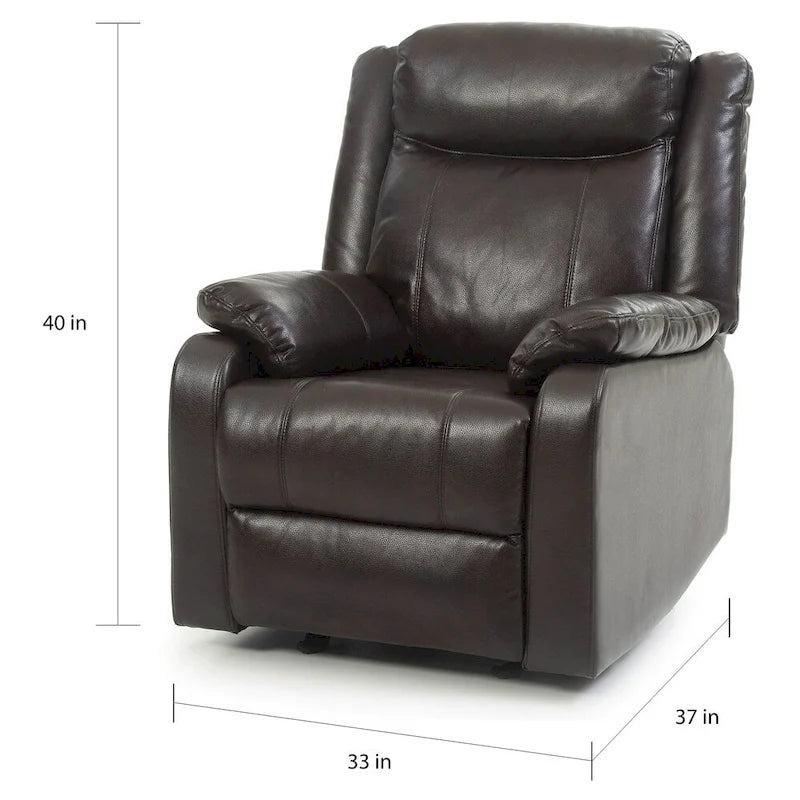 Copper Grove Zug Faux Leather Rocking Recliner