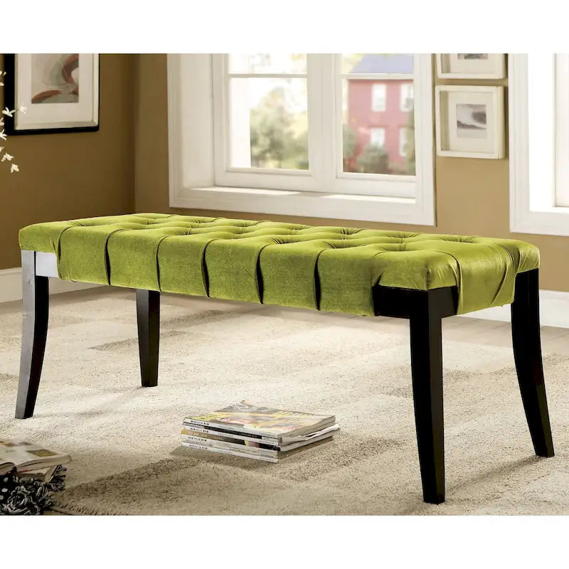 Oran Contemporary Fabric Tufted Accent Bench by