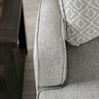 Ruwa Transitional Grey Fabric Sofa with Accent Pillows by Furniture of America