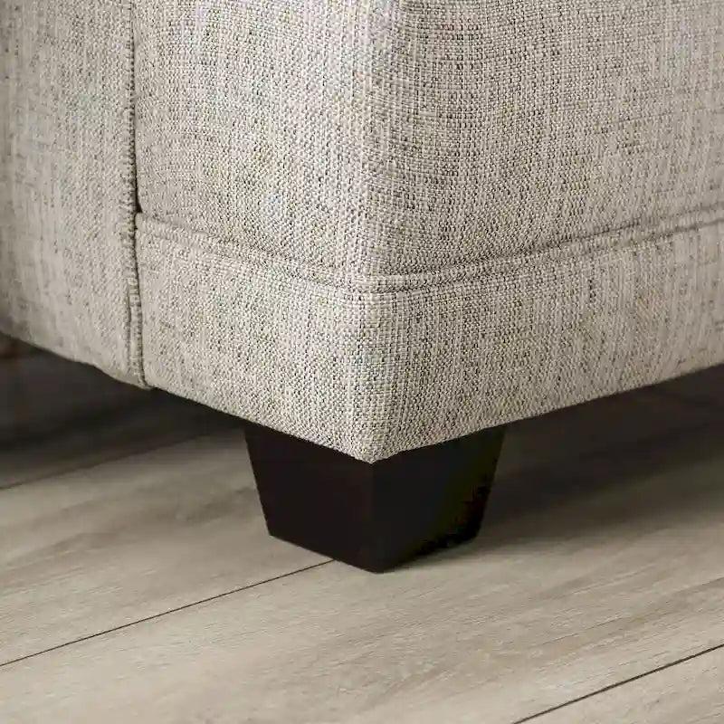 Ruwa Transitional Grey Fabric Sofa with Accent Pillows by Furniture of America