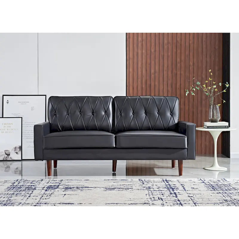 Acire 69.3 Faux Leather Cushion Back Sofa
