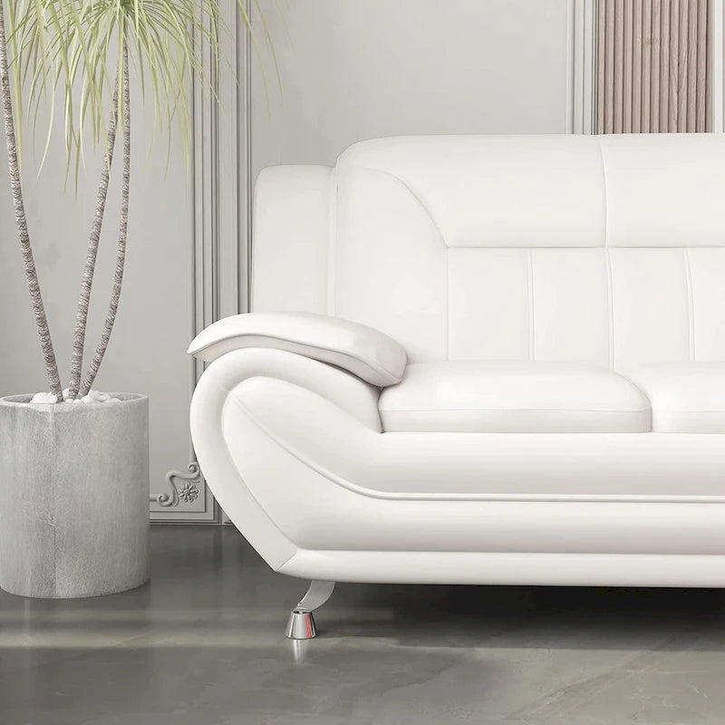 Sanuel 61.3 Faux Leather Pillow Top Arm Loveseat - N/A