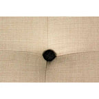 MJL Furniture MAX Button Tufted Upholstered Square Blue Ottoman