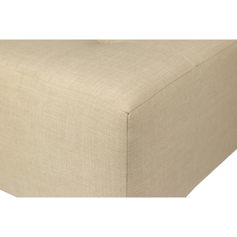 MJL Furniture MAX Button Tufted Upholstered Square Blue Ottoman