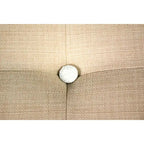 MJL Furniture MAX Button Tufted Upholstered Square Blue Ottoman
