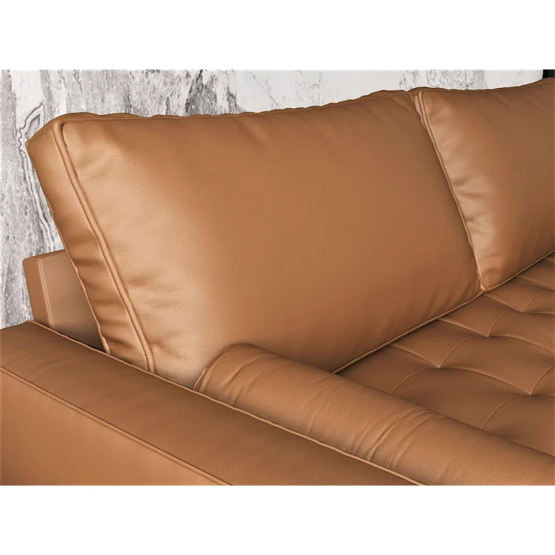 Wilson Faux Leather Mid-century Modern Loveseat