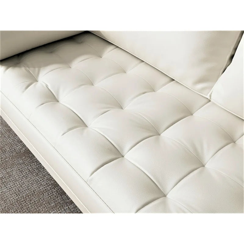 Wilson Faux Leather Mid-century Modern Loveseat