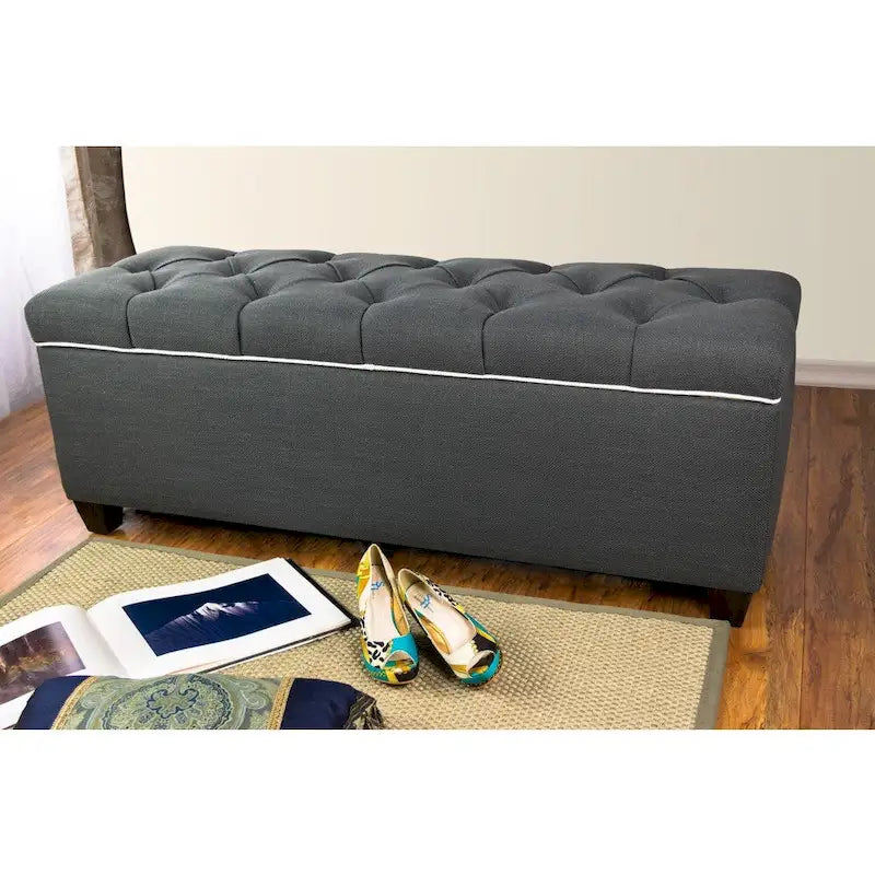 The Sole Secret Shoe Storage Bench - Loft Charcoal