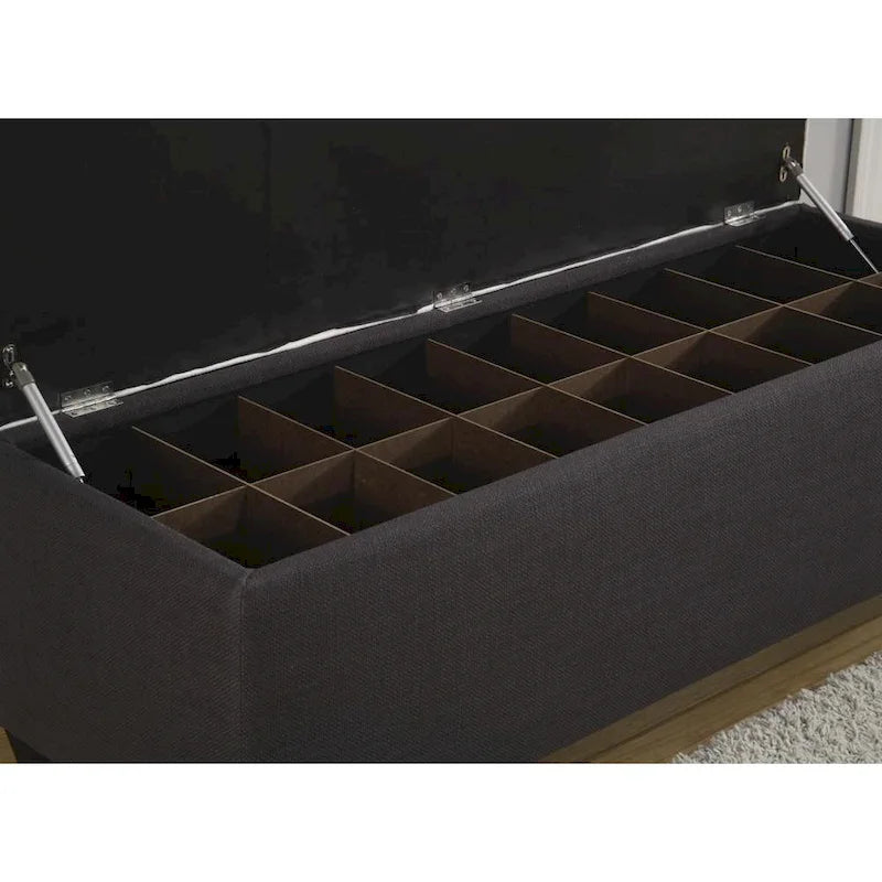 The Sole Secret Shoe Storage Bench - Loft Charcoal