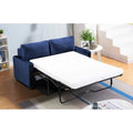 Velvet Sofa Bed with Pull-Out Mattress - 70 Inch Square Arms