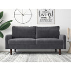 Velvet 71.6-inch Sofa with Round Arms