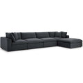 Copper Grove Hrazdan Fabric/Wood Down-filled Over-stuffed 5-piece Sectional Sofa Set