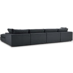 Copper Grove Hrazdan Fabric/Wood Down-filled Over-stuffed 5-piece Sectional Sofa Set