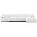 Copper Grove Hrazdan Fabric/Wood Down-filled Over-stuffed 5-piece Sectional Sofa Set