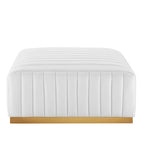 Conjure Channel Tufted Performance Velvet Ottoman