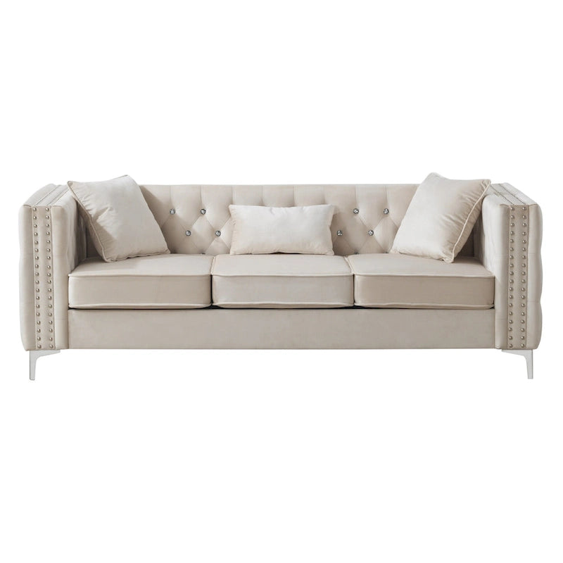Paige Tufted Velvet Sofa
