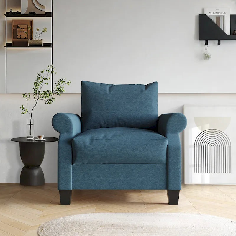 CraftPorch Classic Linen Upholstered Arm Chair