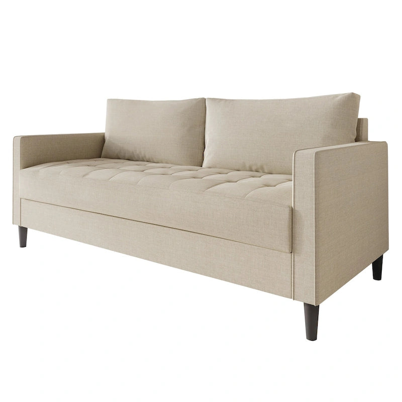 CraftPorch Contemporary Minimalist Linen Upholstered Sofa