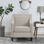 Erica Accent Armchair with Chrome Nailhead Trim