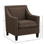 Erica Accent Armchair with Chrome Nailhead Trim