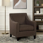 Erica Accent Armchair with Chrome Nailhead Trim